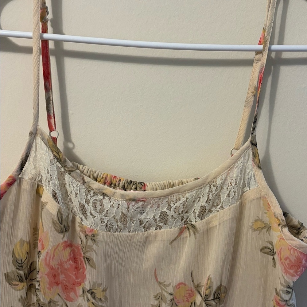 Band of Gypsies Cream Sundress with Spaghetti Straps Size L - Picture 6 of 10